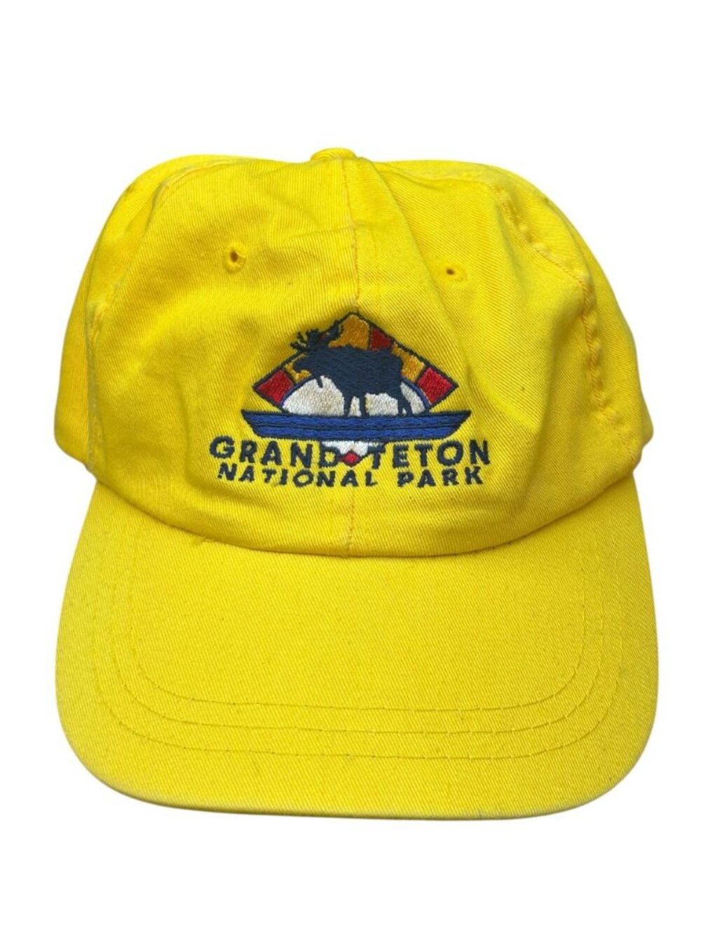 Grand Teton National Park Yellow Strapback Baseball Cap by Fahrenheit
